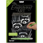 Royal & Langnickel Stříbrný škrabací obrázek Mývalové – Zboží Mobilmania