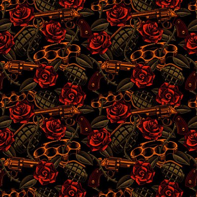 kočárkovina - růže a pistole