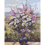 ZUTY Malování podle čísel LETNÍ KYTICE VE SKLENĚNÉ VÁZE 40 x 50 cm – Zbozi.Blesk.cz