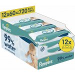 Pampers Dětské čisticí ubrousky s 99 % vody 12 x 60 ks – Sleviste.cz