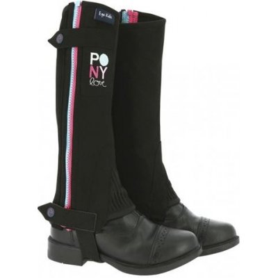 Equitheme Dětské minichapsy Pony Love černé – Zboží Dáma
