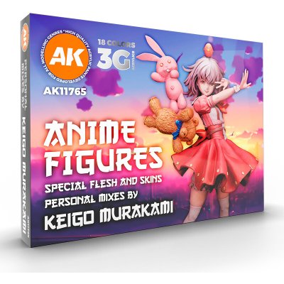 AK Interactive Keigo Murakami Personal Mixes: Anime Figures Paint Set 18 barev – Zboží Živě
