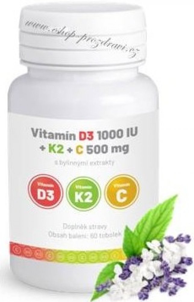 OKG Vitamín D3 1000 IU + K2 + C 500 mg 60 tablet Zboží Dáma
