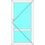 Ekosun Balkónové dveře Ekosun 6 Jednokřídlé Otevírací Dělěné Ořech 90 x 200 cm – Hledejceny.cz