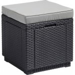 Keter taburet Cube s polstrem grafit – Zboží Dáma