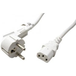 goobay Kabel síťový, CEE 7/7(M) - IEC320 C13, bílý, 5m (51321) - 19.92.0015