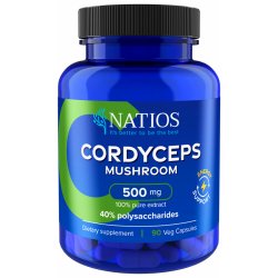 Natios Cordyceps Extract 500 mg polysaccharides 90 veganských kapslí