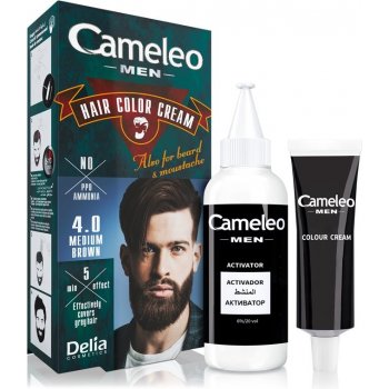 Delia Cameleo Men barva na vlasy 4.0 Medium Brown 30 ml