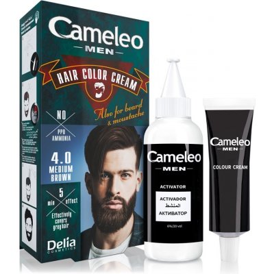 Delia Cameleo Men barva na vlasy 4.0 Medium Brown 30 ml