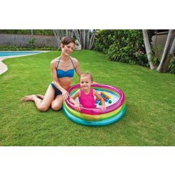 Intex 48674 duhový bazén s míčky 86 x 25 cm