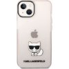 Pouzdro a kryt na mobilní telefon Apple Karl lagerfeld Choupette Logo pro iPhone 14 Plus růžový