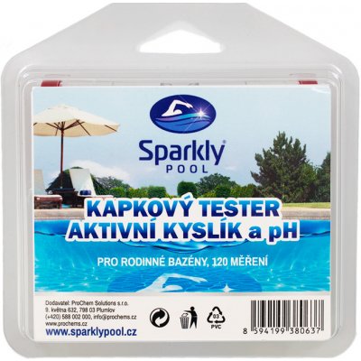 Sparkly POOL Kapkový tester bazénové vody aktivní kyslík O2 a pH – Zbozi.Blesk.cz