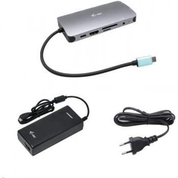 i-Tec USB-C Metal Nano Dock HDMI/VGA with LAN + Charger 112W C31NANOVGA112W