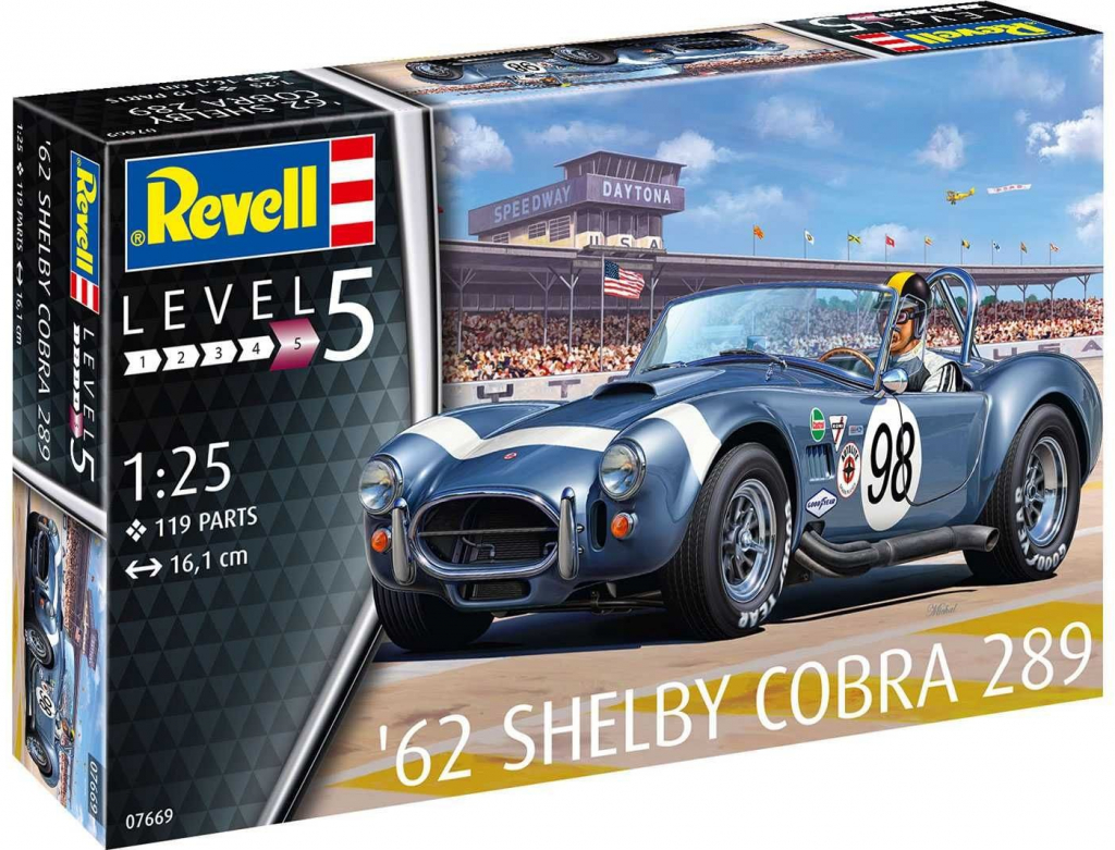 Revell Plastic ModelKit auto 07669 62 Shelby Cobra 289 1:25