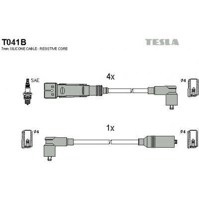 TESLA Sada kabelů pro zapalování T041B – Zboží Mobilmania