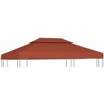 OMAXI 728292 Dvojitá střecha na altán 310 g/m² 4 x 3 m cihlová – Zboží Dáma