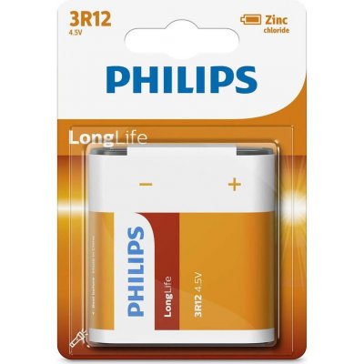 Philips LongLife 3LR12 4,5V 1ks 3R12L1B/10 – Zboží Mobilmania