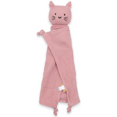 New Baby mušelínový usínáček Cat pink – Sleviste.cz