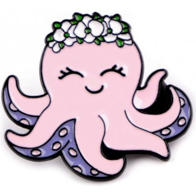 Prima-obchod Brož / odznak mořský svět 2 růžová sv. 117552 – Zboží Mobilmania