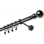 GARNÝŽE-HEBR Garnýž Paola onyx jednoduchá 400 cm – Zbozi.Blesk.cz