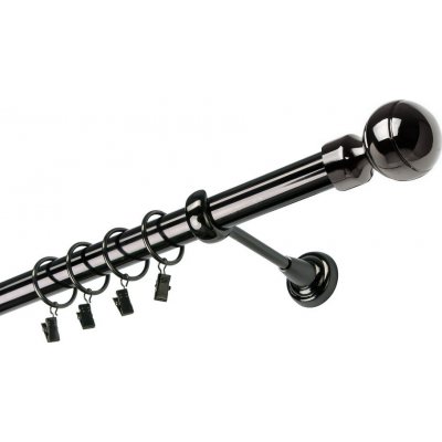 GARNÝŽE-HEBR Garnýž Paola onyx jednoduchá 400 cm – Zbozi.Blesk.cz