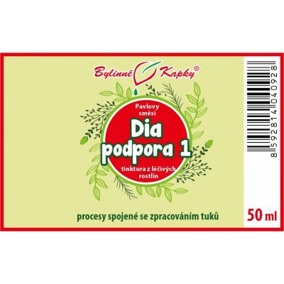 Pavlovy bylinné kapky Bylinné kapky DIA podpora 1- tinktura 50 ml – Hledejceny.cz