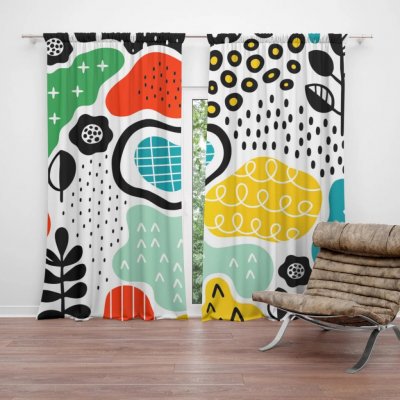 Sablio Závěs Dětské malování: 2ks 140x250cm – Hledejceny.cz