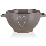 Banquet miska keramická HEART 660 ml hnědá – Zboží Dáma