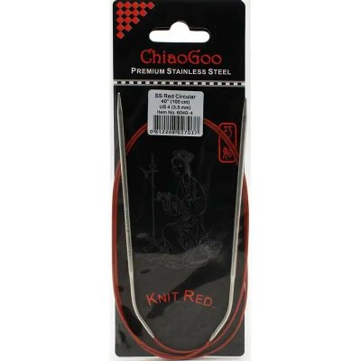 ChiaoGoo Knit Red ergonomické fixní kruhové jehlice 100 Cm 3,5mm – Zboží Dáma
