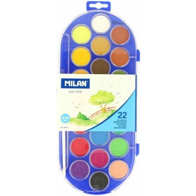 Milan Barvy vodové 22 barev 30mm – Hledejceny.cz