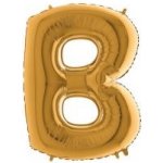 GRABO fóliový balónek PÍSMENO ZLATÉ B 102cm,40" nafukovací – Zbozi.Blesk.cz