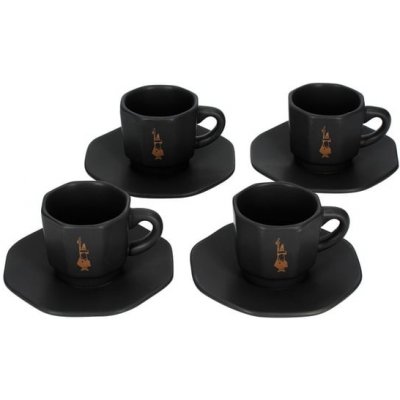 BIALETTI Perfetto Moka porcelánové šálky na espresso s podšálky 4 x 75 ml – Zbozi.Blesk.cz