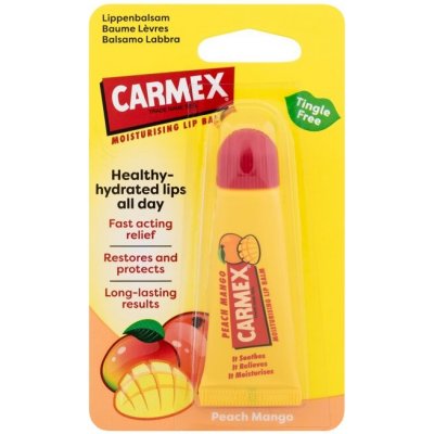 Carmex Lip Balm Tube Peach Mango balzám na rty 10 g