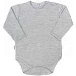 New Baby Kojenecké celorozepínací body New Baby Classic II šedé s hvězdičkami – Hledejceny.cz