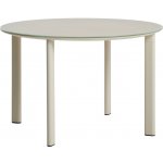 Kave Home zahradní jídelní stůl Erice 120 cm se skleněnou deskou Krémový – Hledejceny.cz