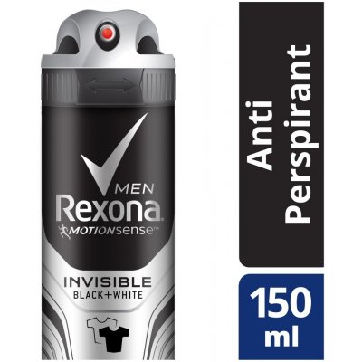 Rexona Men Invisible Black + White deospray 150 ml – Zboží Mobilmania