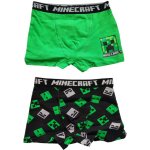 Fashion UK chlapecké boxerky MINECRAFT 2pack TCS035398 zelená/černá – Zboží Dáma