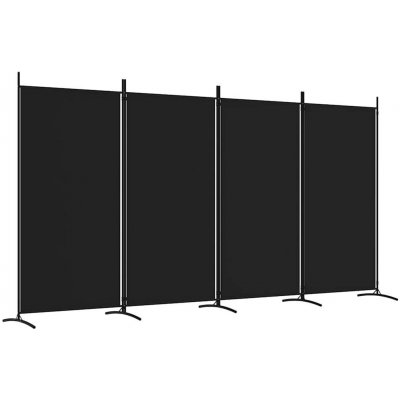 vidaXL 4dílné plátno Černá 346 x 180 cm Látka – Sleviste.cz