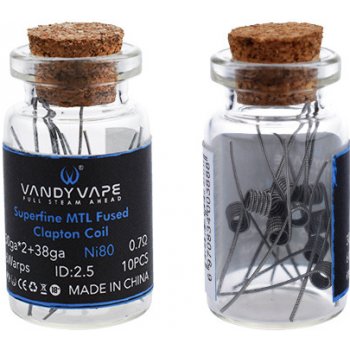 Vandy Vape Odporový drát Superfine MTL hotový Fused clapton 0,7ohm 10ks