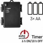 Emos D4FW01 LED vánoční řetěz 2,8 m 3x AA venkovní i vnitřní teplá bílá časovač – Zboží Dáma