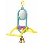 JK ANIMALS Houpačka se zrcátkem a zvonkem, plastová 2 x bidýlko 7 x 13,5 cm – Zboží Dáma