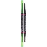NYX Professional Makeup Blade & Shade Dual Edge Brow Pencil dlouhotrvající tužka na obočí s kartáčkem 12 Black 0,06 g – Zboží Dáma