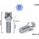 Kolový šroub M14x1,5x30 kužel, klíč 17, C17D30 výška 53,5 mm – Zboží Mobilmania