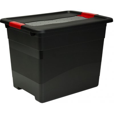 OKT Crystal SOLIDO plastový box s víkem 24 l grafit 39,5x29,5x30 cm – Zbozi.Blesk.cz