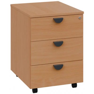 TK 00 pojízdný 3 zásuvkový 18 mm centrální zámek buk royal – Zboží Dáma