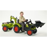 FALK Šlapací traktor 2070 Claas Arion 430 s nakladačem rypadlem a vlečkou – Zboží Mobilmania