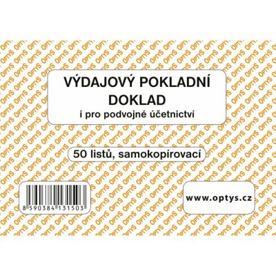 Optys 1083 Výdajový pokladní doklad A6 samopropisovací 100 listů – Zboží Dáma