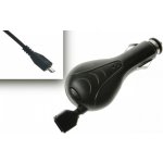 Samonavíjecí nabíječka do auta ALIGATOR microUSB 1A, Black
