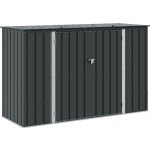 Omaxi zahradní úložná bedna 214 x 82 x 132 cm ocel černá 750518 – Zboží Mobilmania