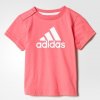 Kojenecké tričko a košilka adidas Performance I FAV TEE Růžová Bílá